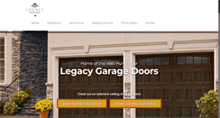 Desktop Screenshot of legacygaragedoorsbc.com